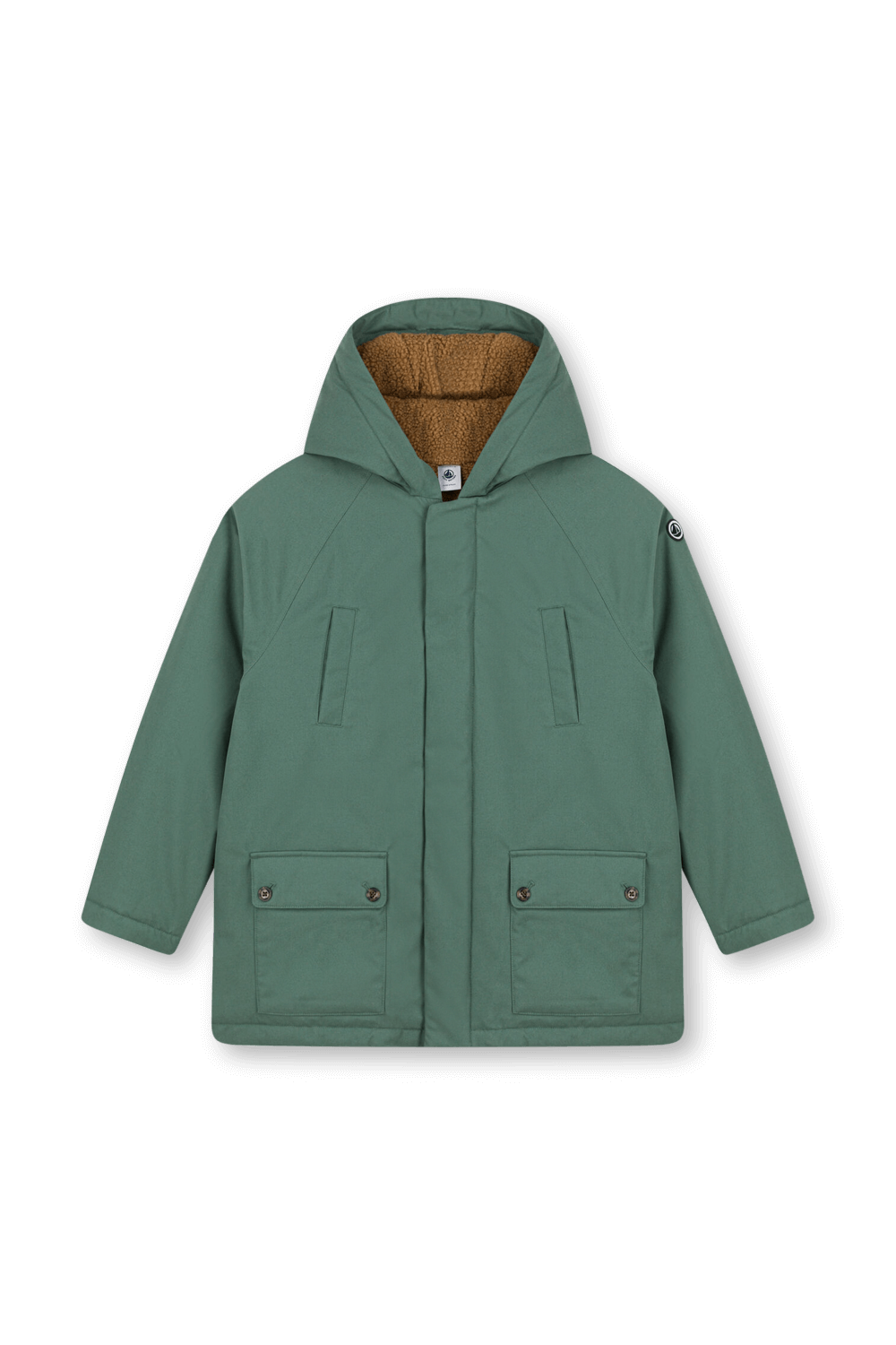 תמונה קידמית של מעיל פארקה עם פרווה מלאכותית - גילאי 3-5