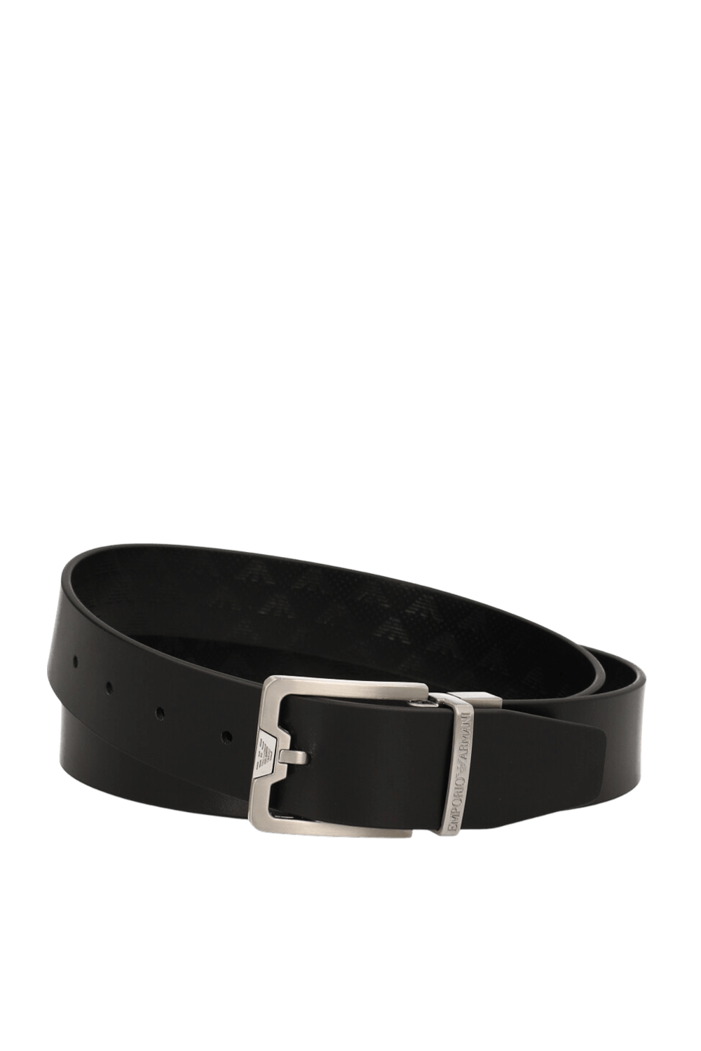 תמונה אחורית של חגורת עור דו־צדדית