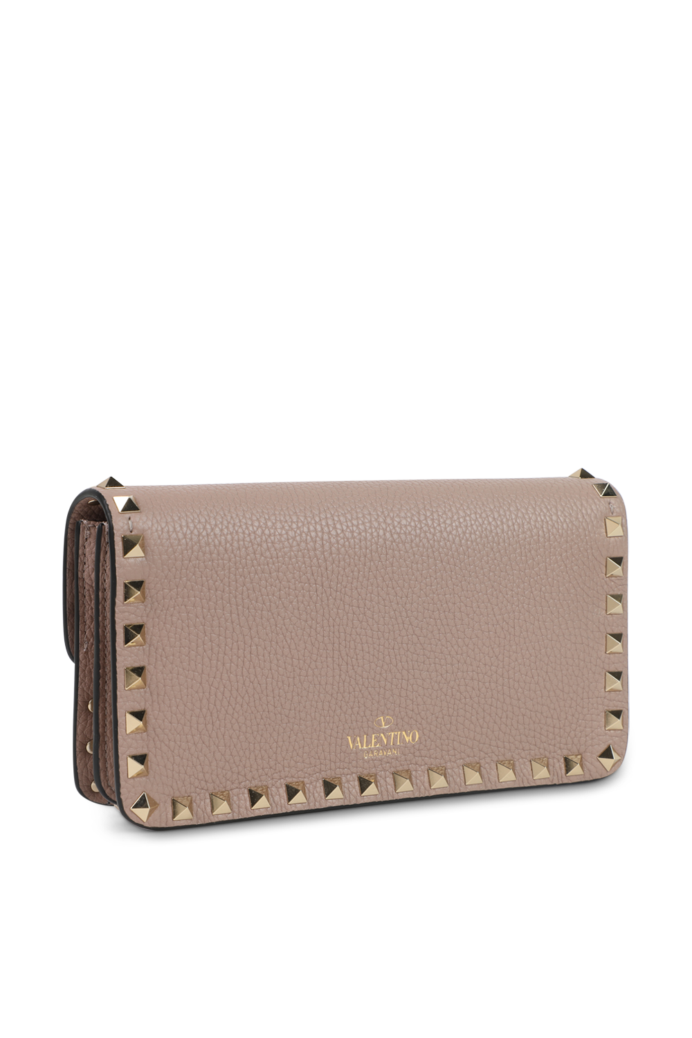 תמונה אחורית של תיק צד מלבני מעור בגוון פודרה