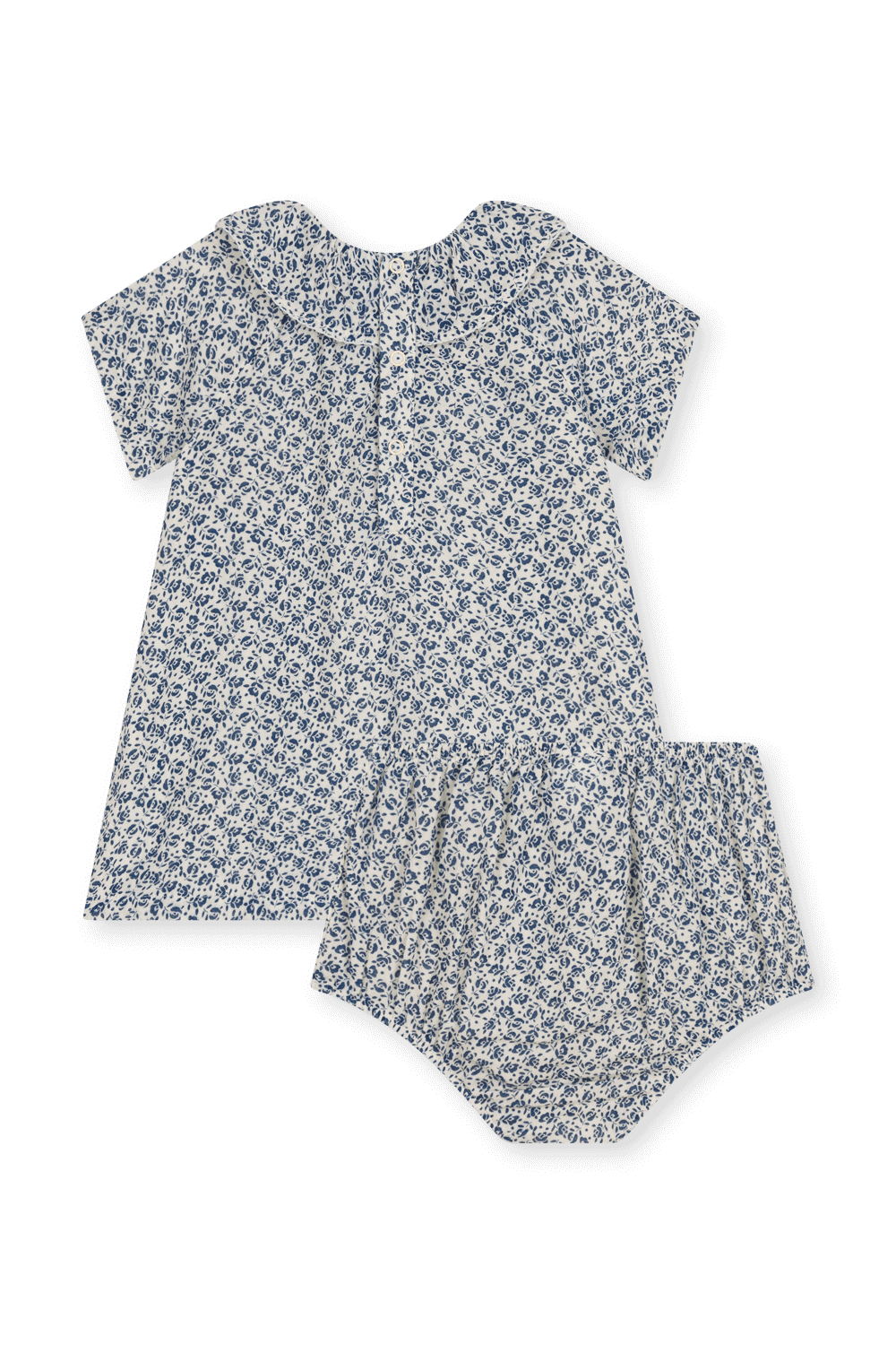 תמונה אחורית של שמלה עם כיסוי תחתון לחיתול - גילאי 18-36 חודשים