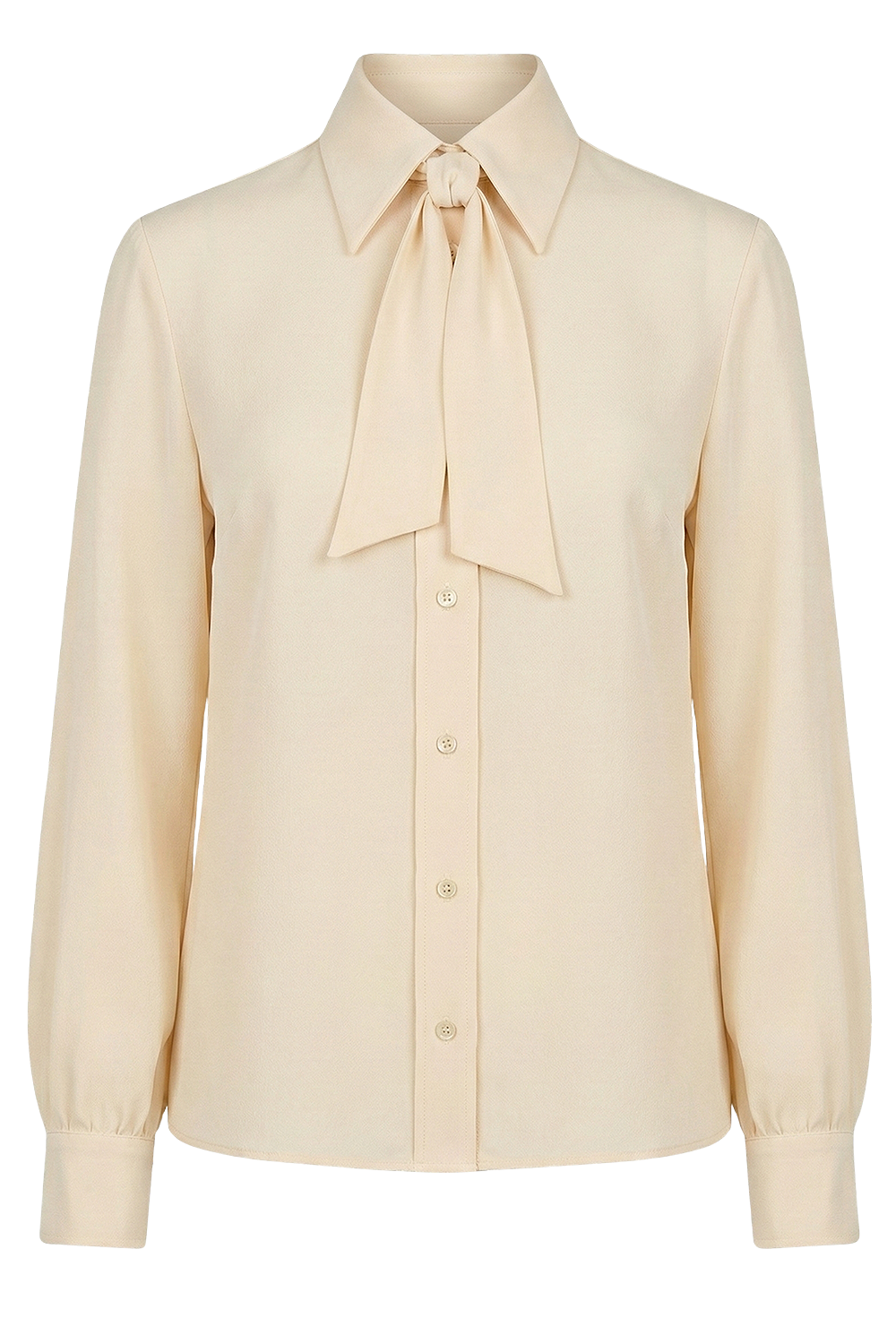 תמונה קידמית של חולצה עם צווארון קשירה