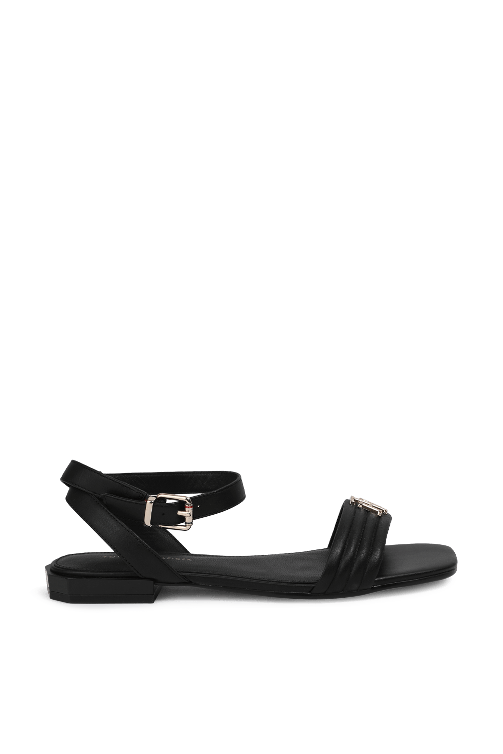 תמונה קידמית של Padded Leather Sandals In Black