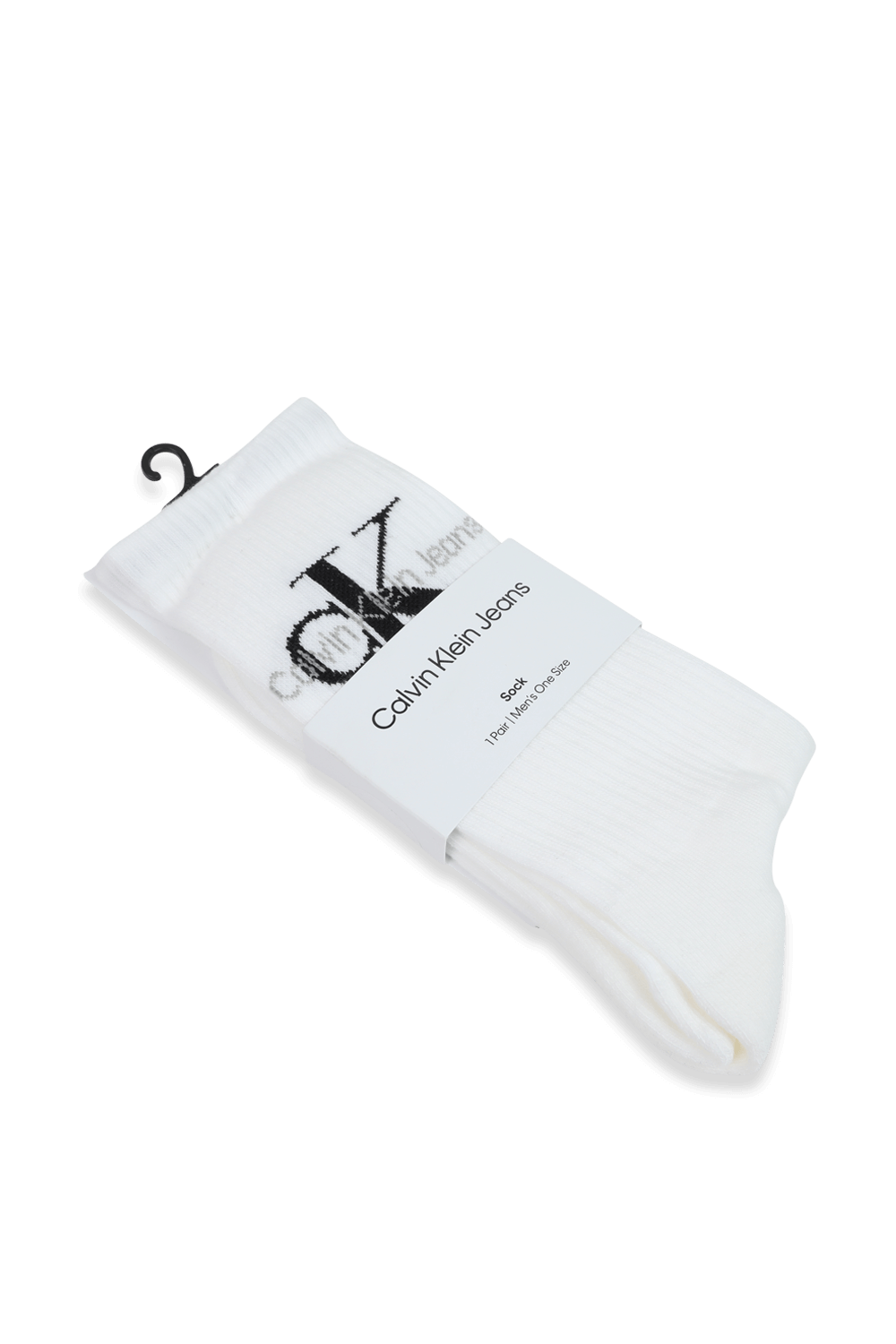 תמונה אחורית של זוג גרבי ריב בגוון לבן