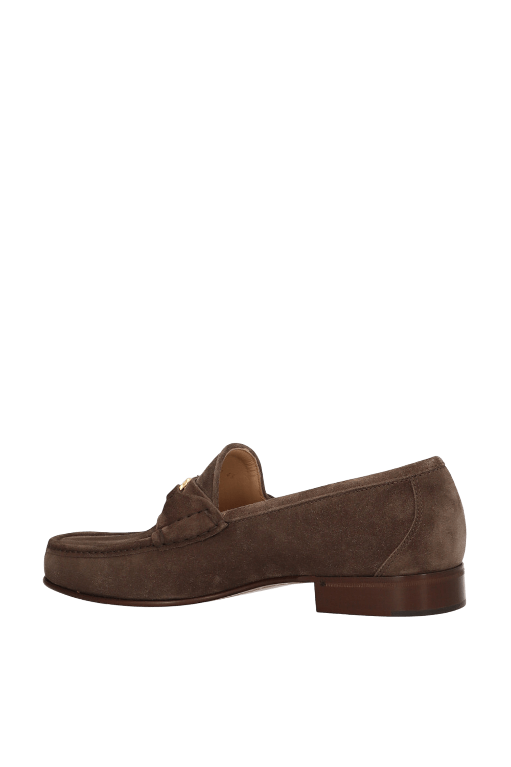 תמונה אחורית של נעלי מוקסינים זמש