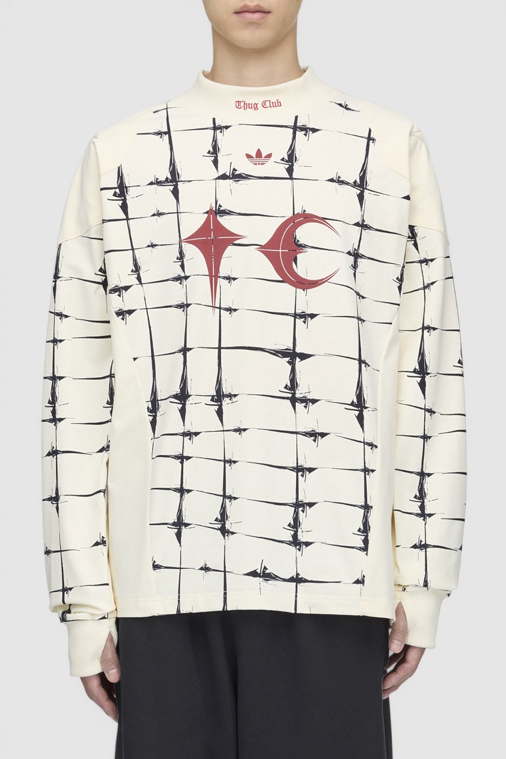 תמונת דוגמן קידמית של חולצת טי שרוול ארוך אדידס X ת&rsquo;אג קלאב