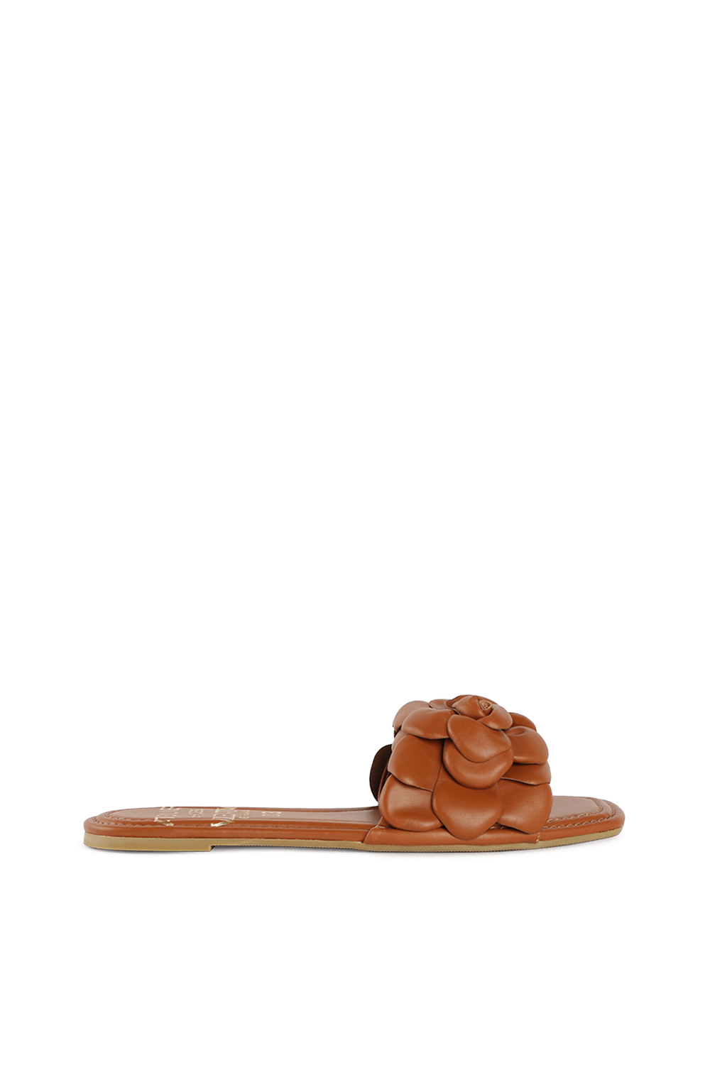 תמונה קידמית של Atelier Shoes 03 Rose Edition Sliders in Brown