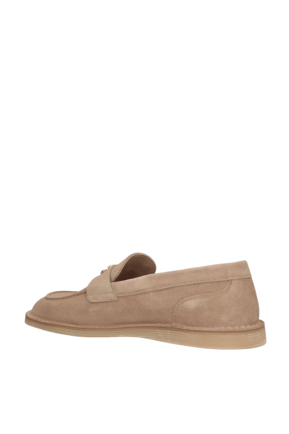 תמונה אחורית של נעלי מוקסינים זמש