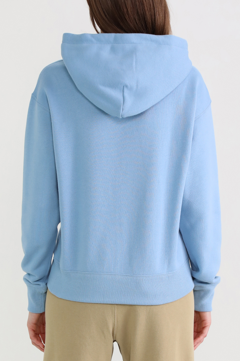 תמונת דוגמן אחורית של סווטשירט קפוצ'ון פולו בר