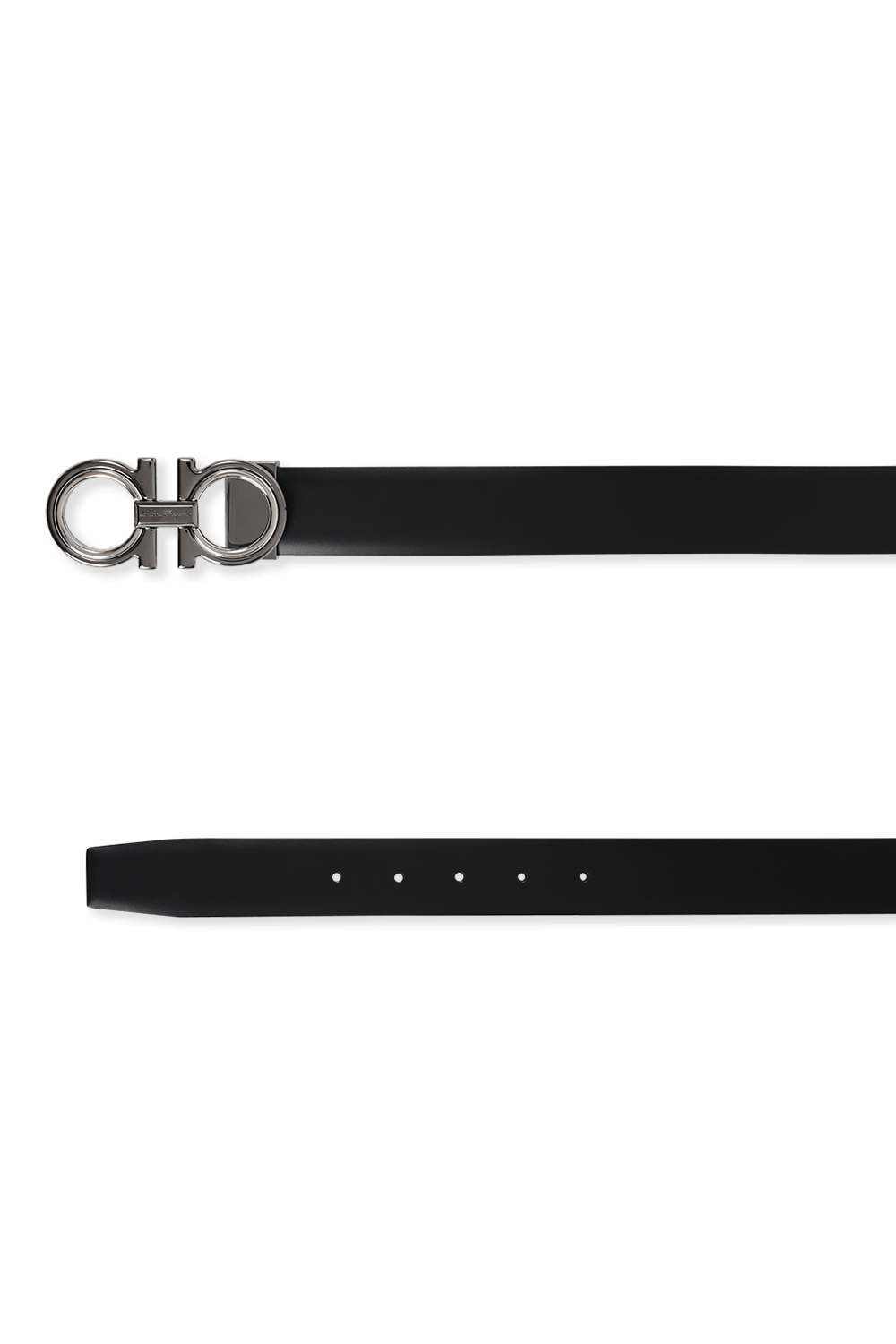 תמונה אחורית של Reversible and Adjustable Belt in Black