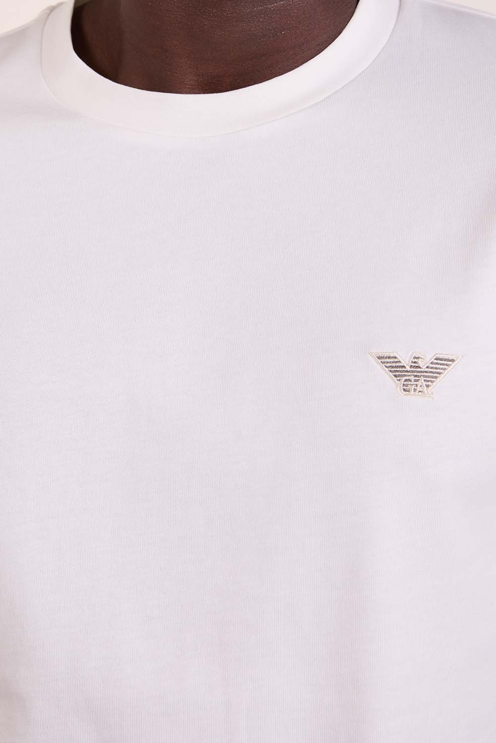 תמונת תקריב דוגמן של חולצת טי בגזרת סלים