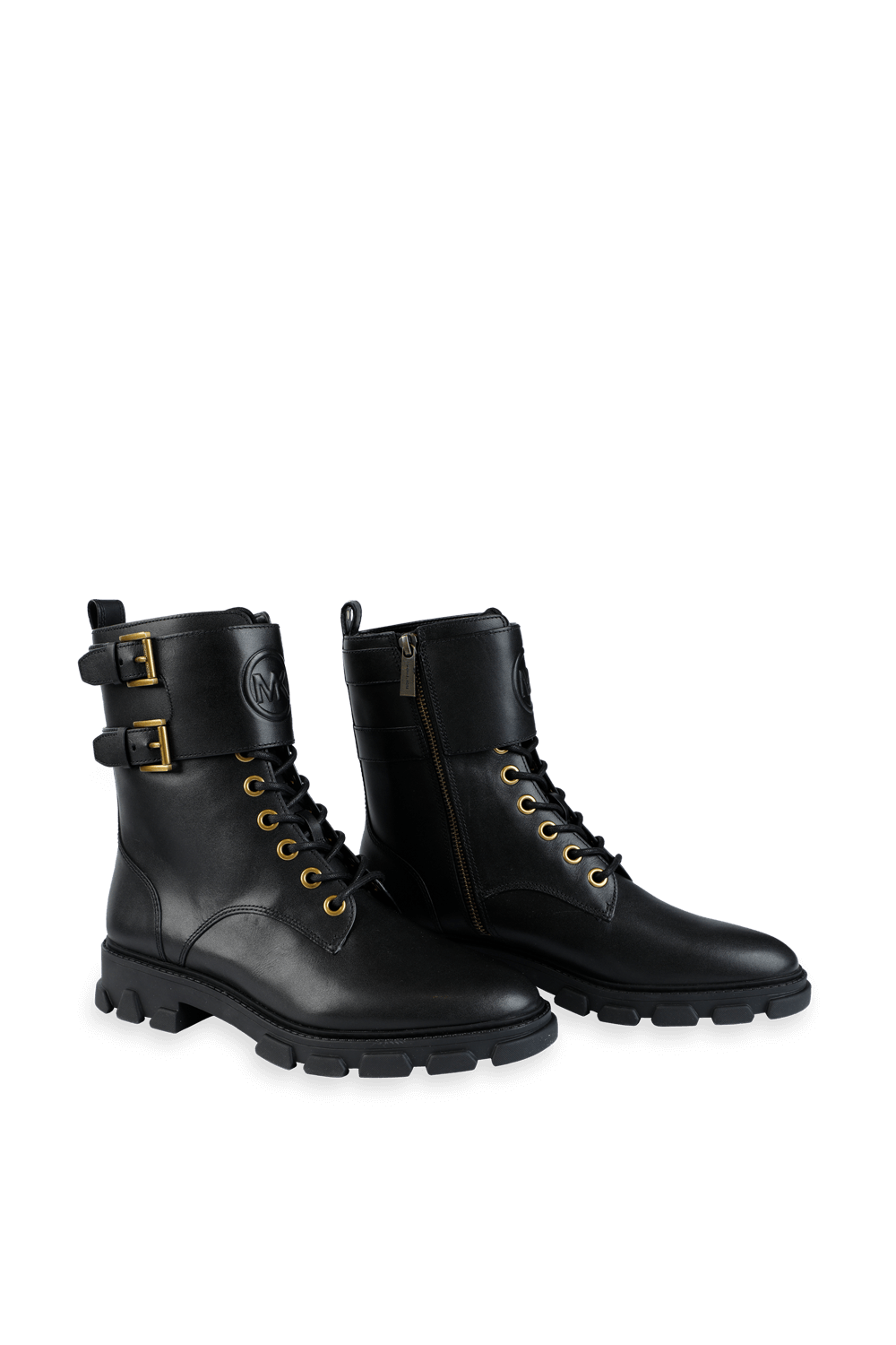 Ridley Leather Combat Boot in Black MICHAEL KORS