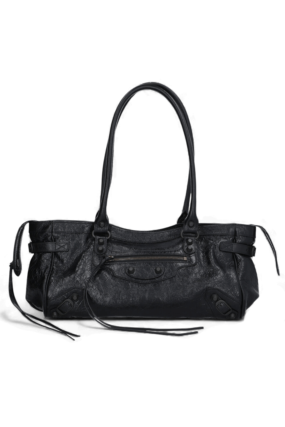 תמונה קידמית של תיק כתף מעור