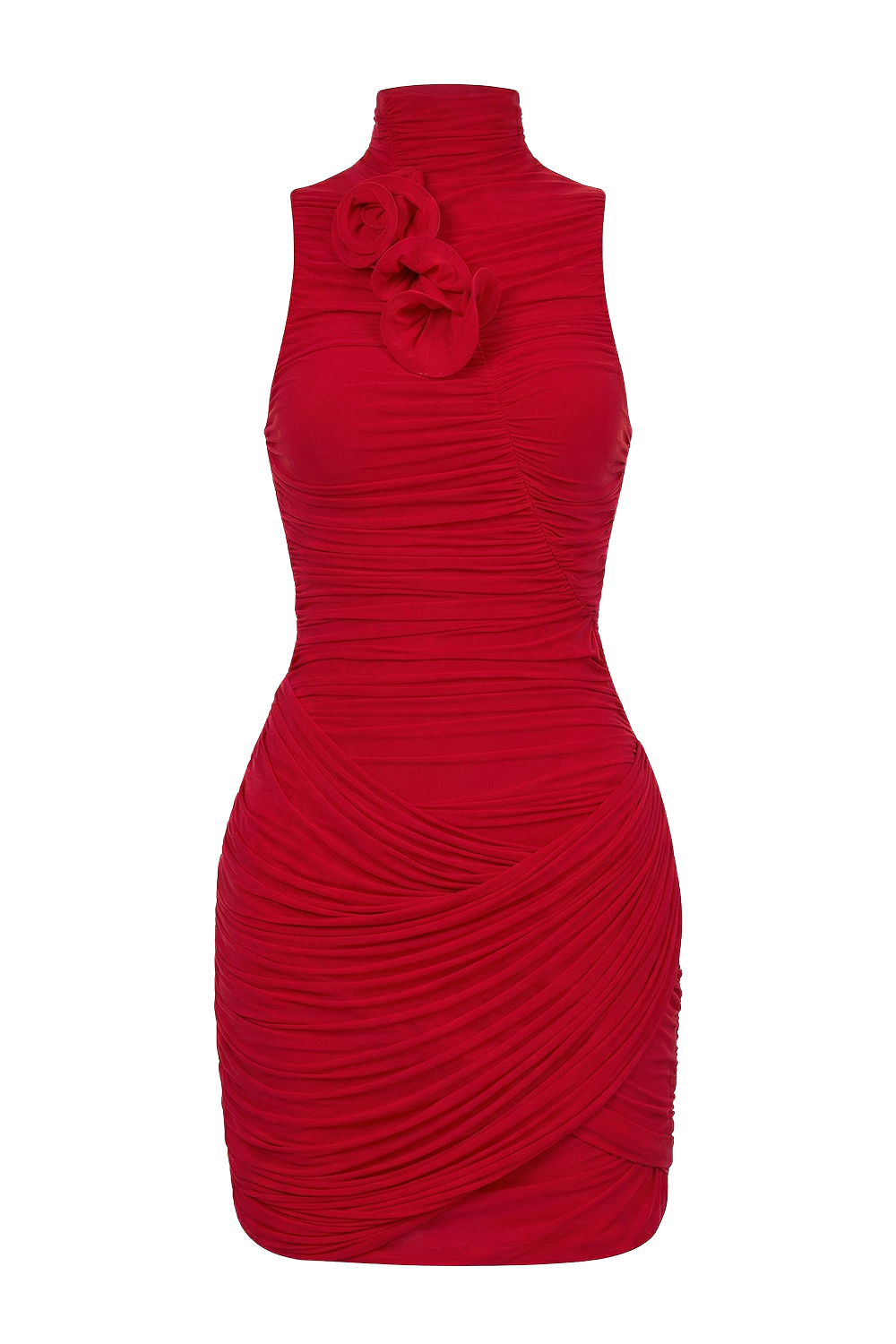 תמונה קידמית של שמלת מיני כיווצים