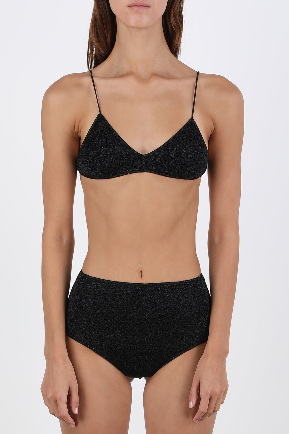 Lumiere High Two Piece Swimsuit in Black OSEREE