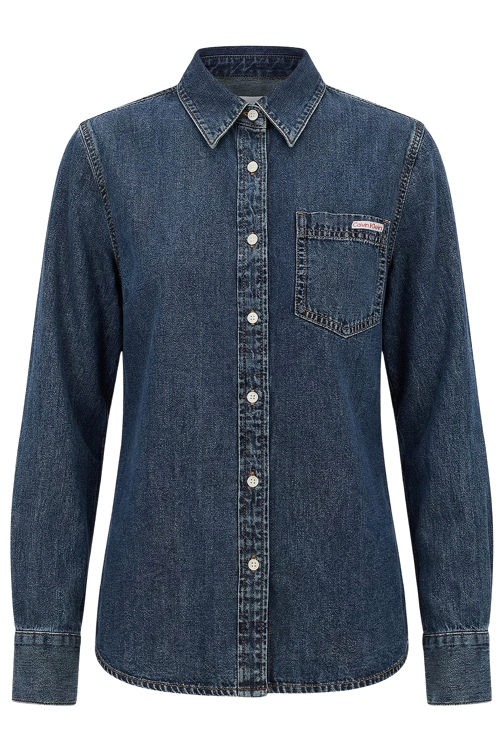 תמונה קידמית של חולצת ג'ינס מכופתרת