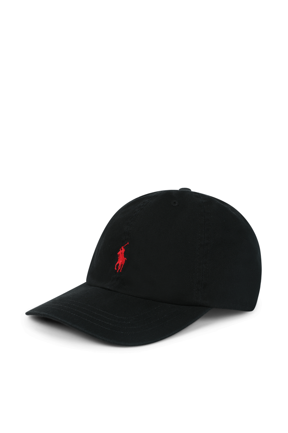 תמונה קידמית של כובע שחור עם רקמת פרש