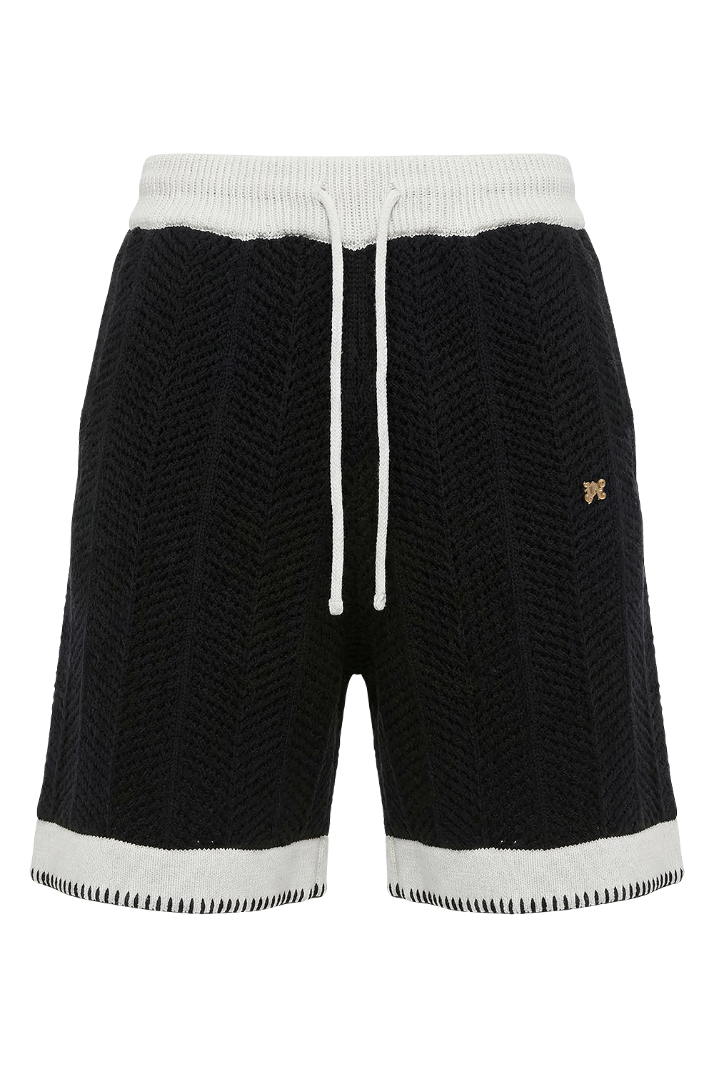 תמונה קידמית של מכנסיים קצרים סרוגים