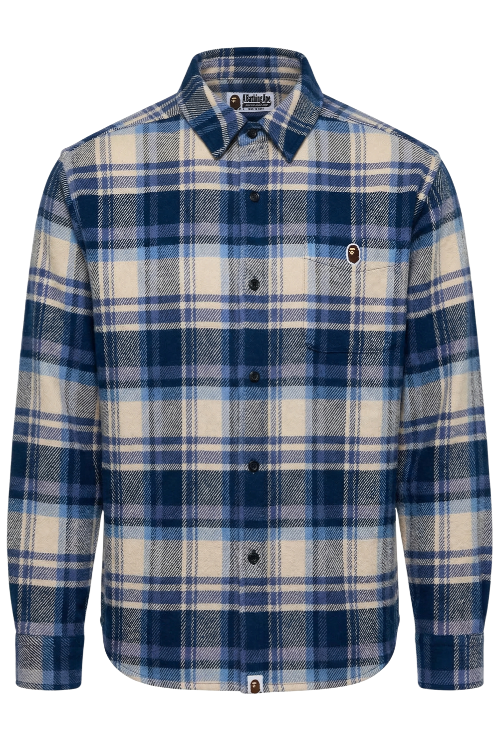 תמונה קידמית של חולצת כפתורים משבצות