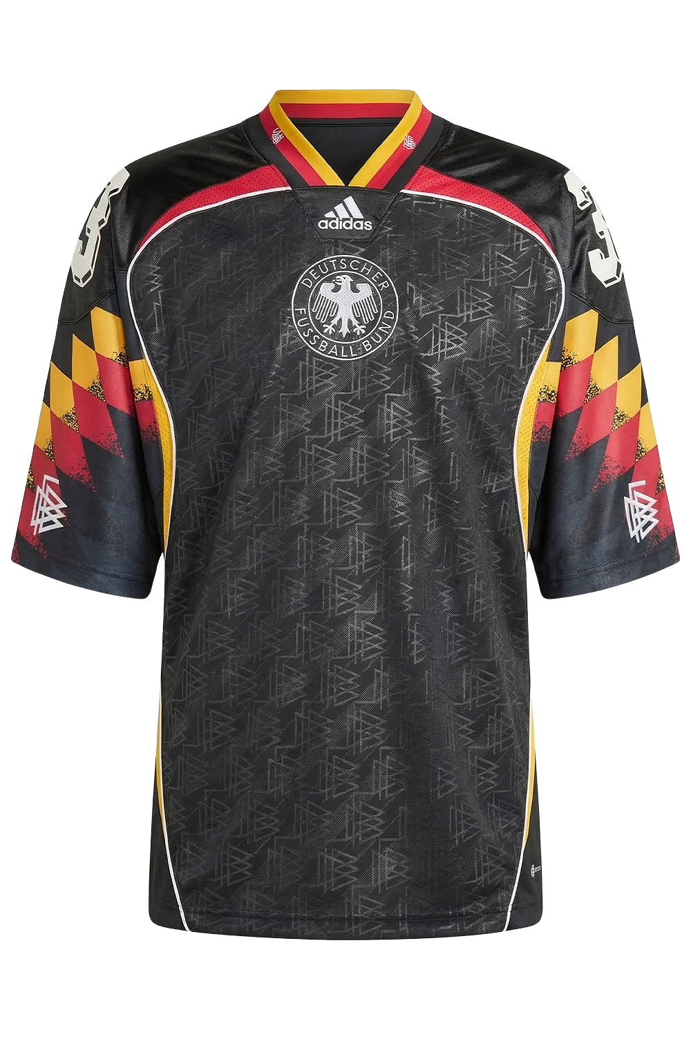 תמונה קידמית של חולצת ג'רזי אוברסייז