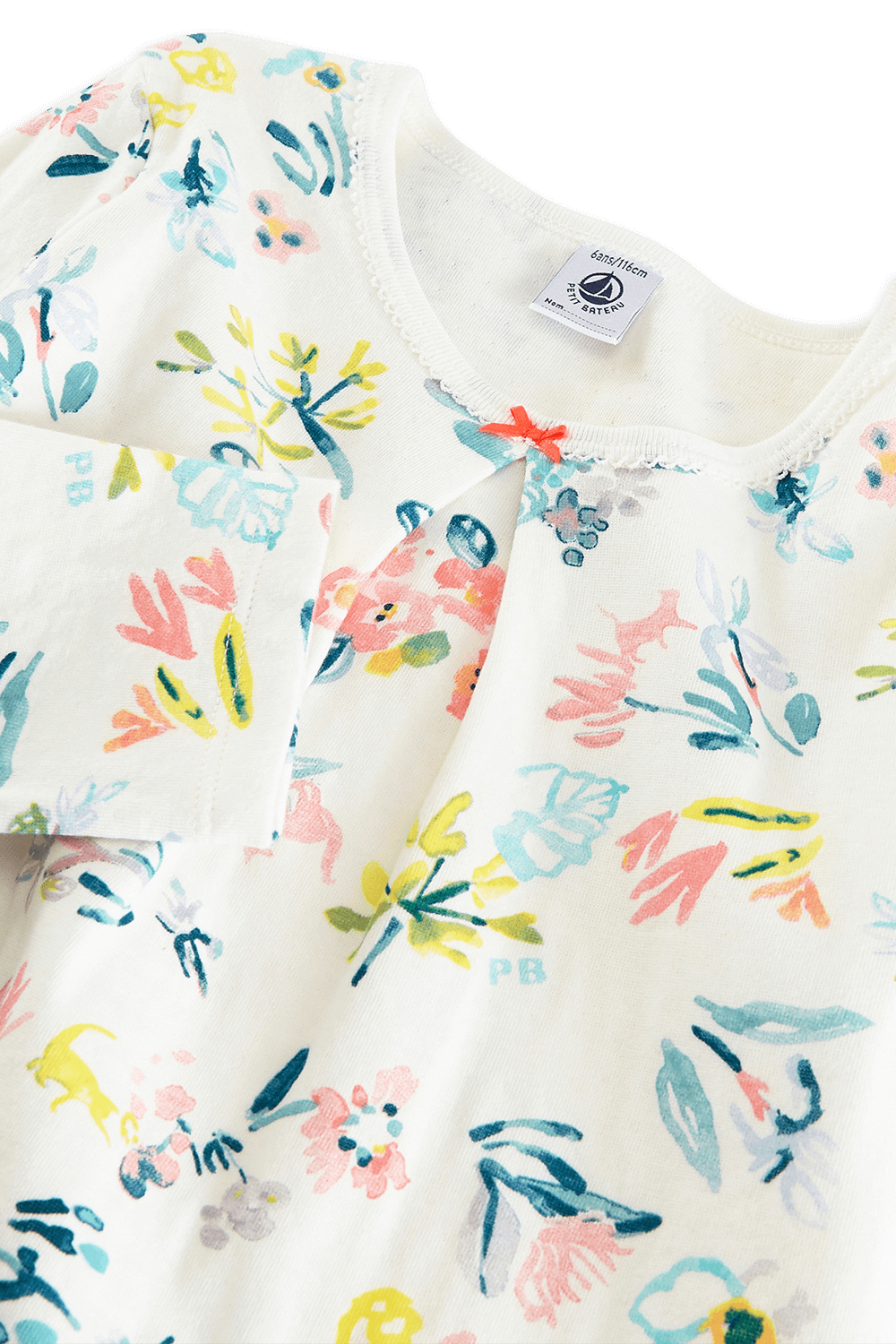 תמונת פנים של גילאי 2-5 סט פיגמה פרחוני בצבעים פסטליים