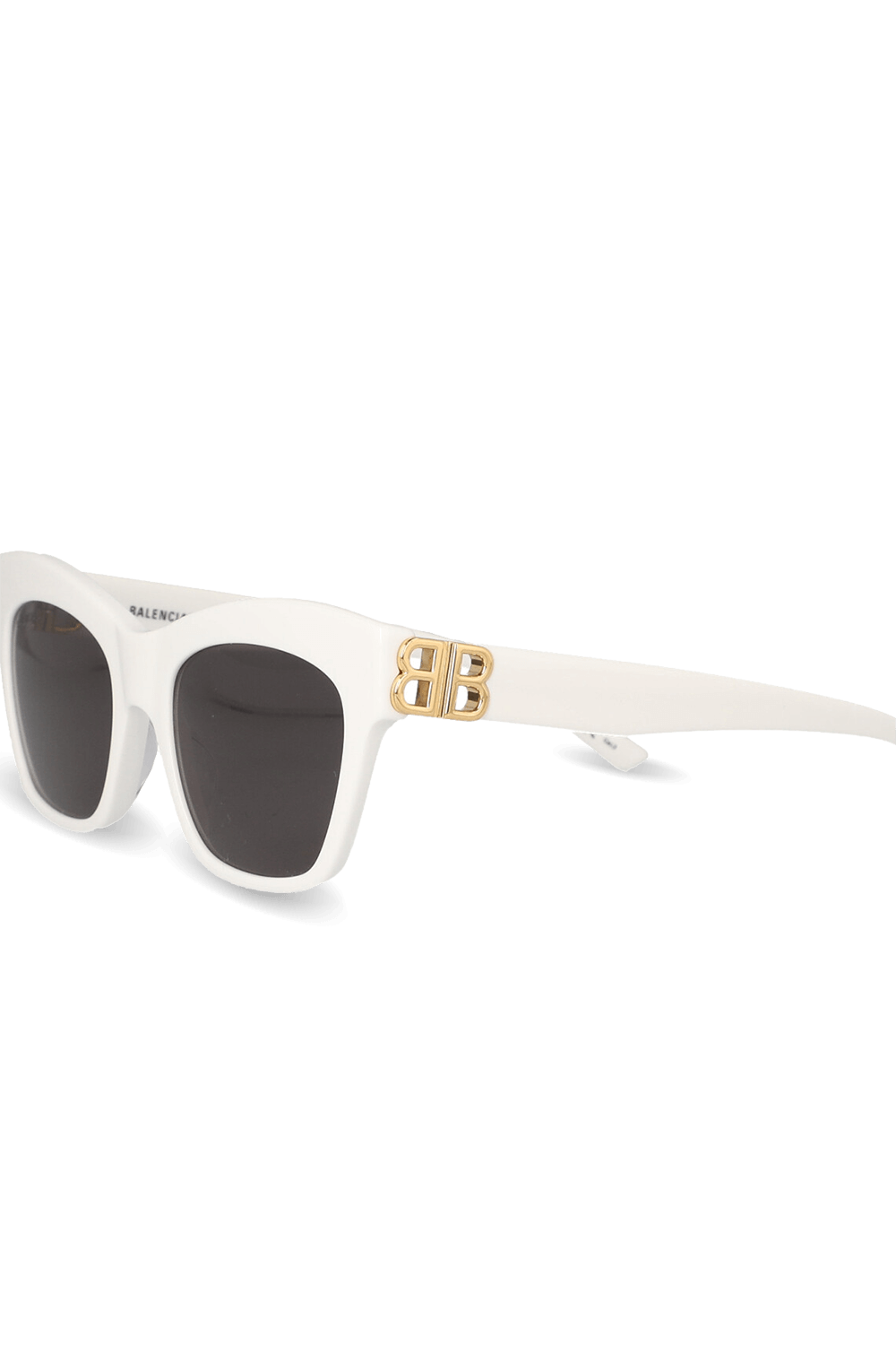 תמונת תקריב של Dynasty Monogram Logo Sunglasses in White