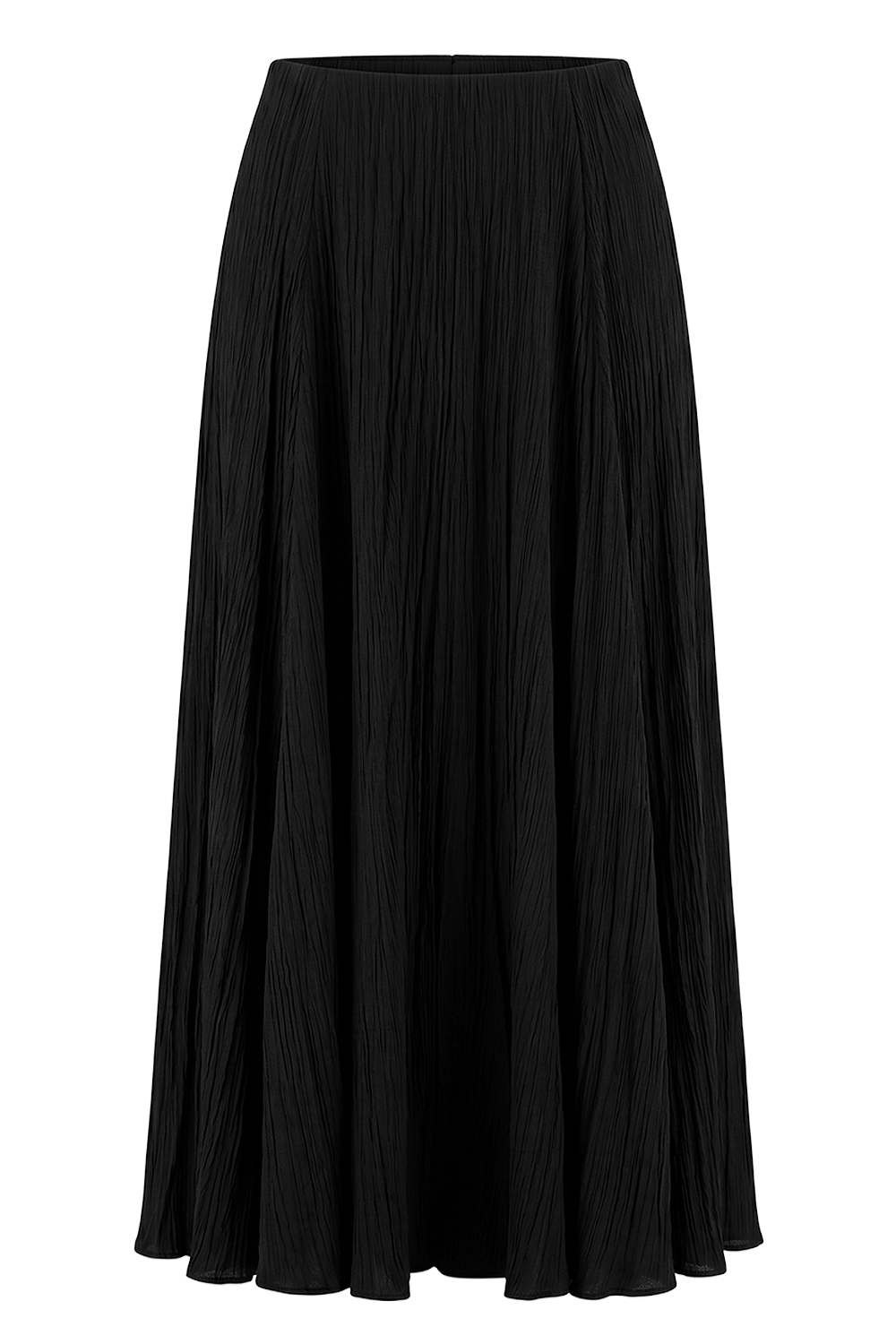 תמונה קידמית של חצאית מקסי פליסה