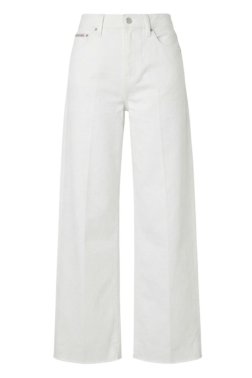 תמונה קידמית של מכנסי ג'ינס בגזרה רחבה