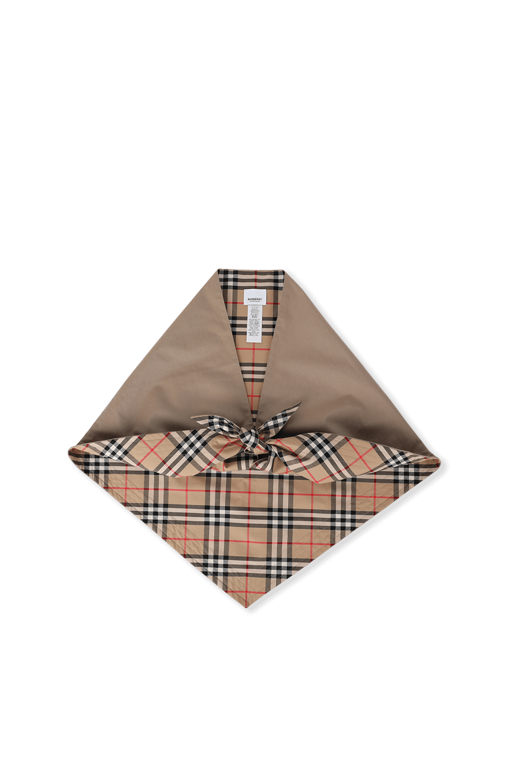 תמונה קידמית של צעיף משבצות חום