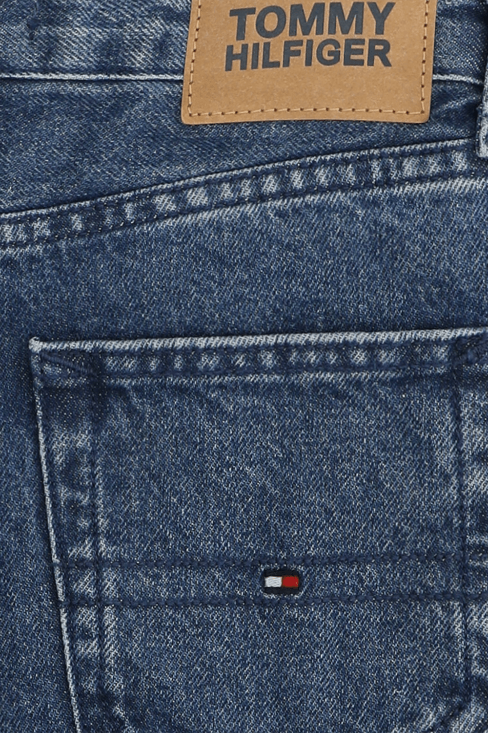 תמונה אחורית של מכנסי ג'ינס קצרים - גילאי 8-16 שנים