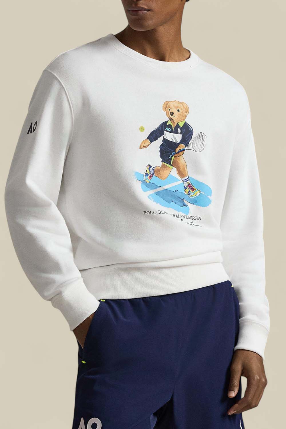 תמונת דוגמן קידמית של פולו ראלף לורן X אליפות אוסטרליה הפתוחה סווטשירט