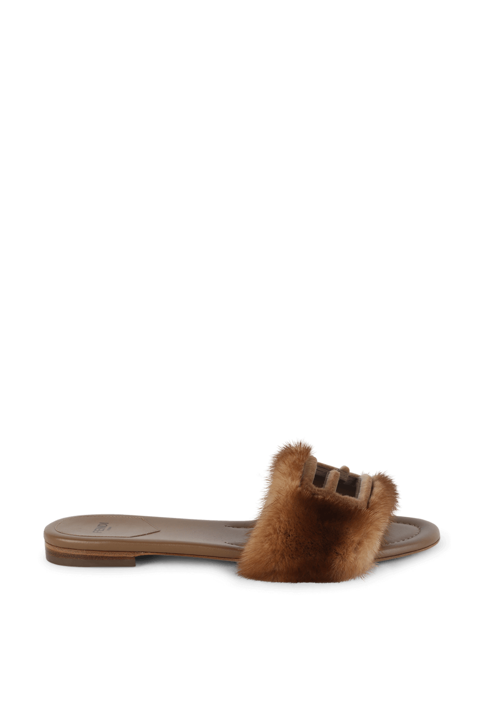 תמונה קידמית של כפכפי עור שטוחים 