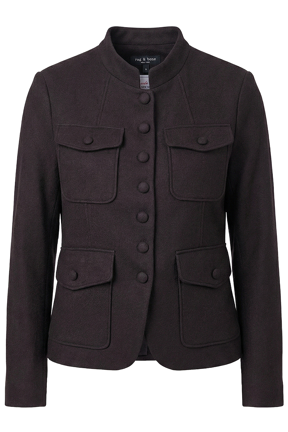 תמונה קידמית של ז'קט מרסר צמר