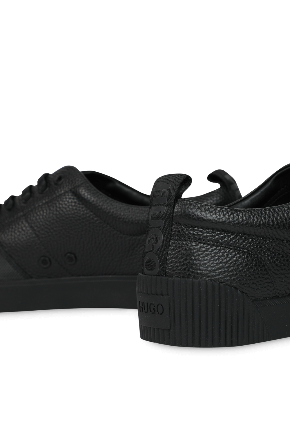 Zero Tenn Leather Sneakers in Black HUGO