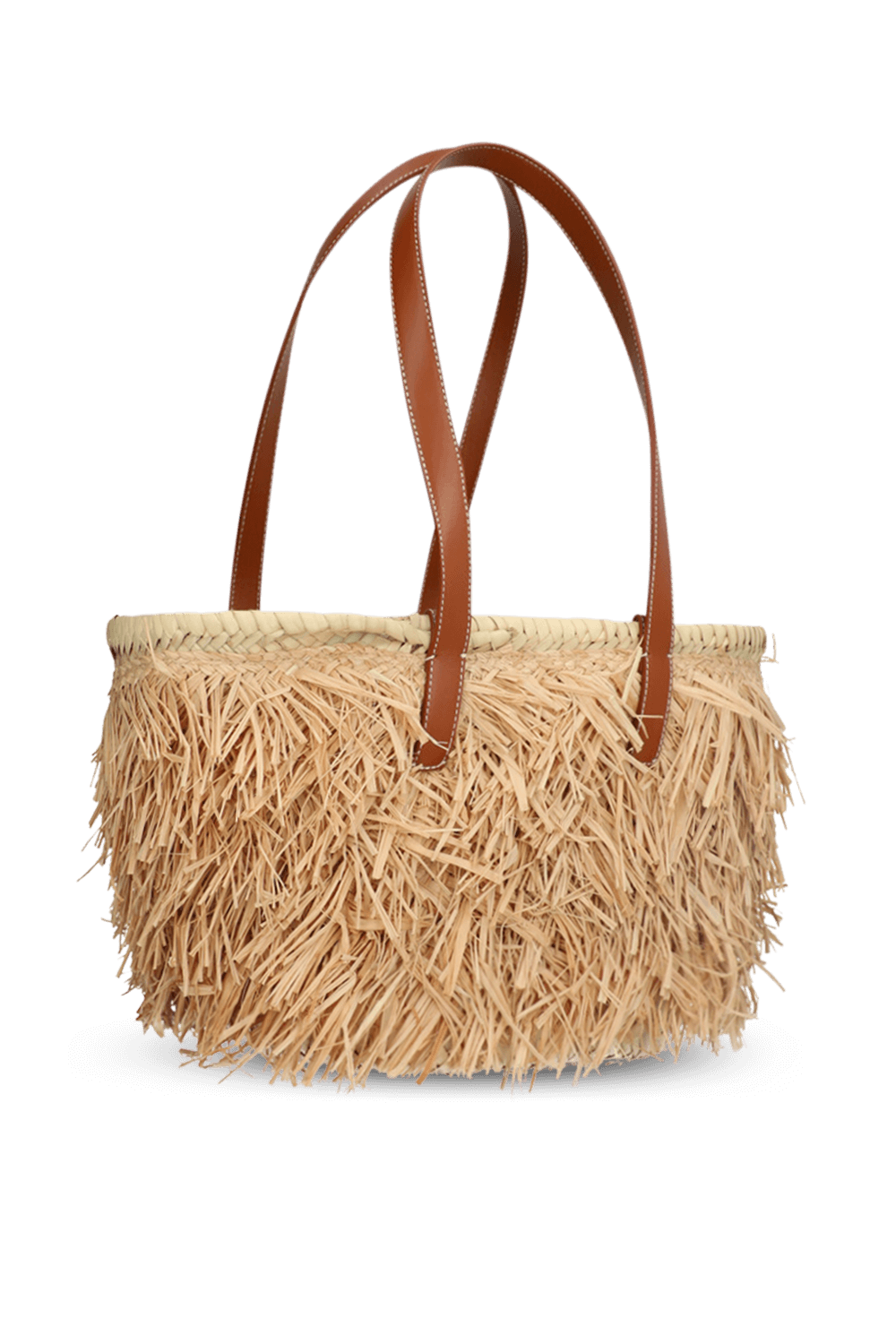 תמונה אחורית של תיק קש עם לוגו