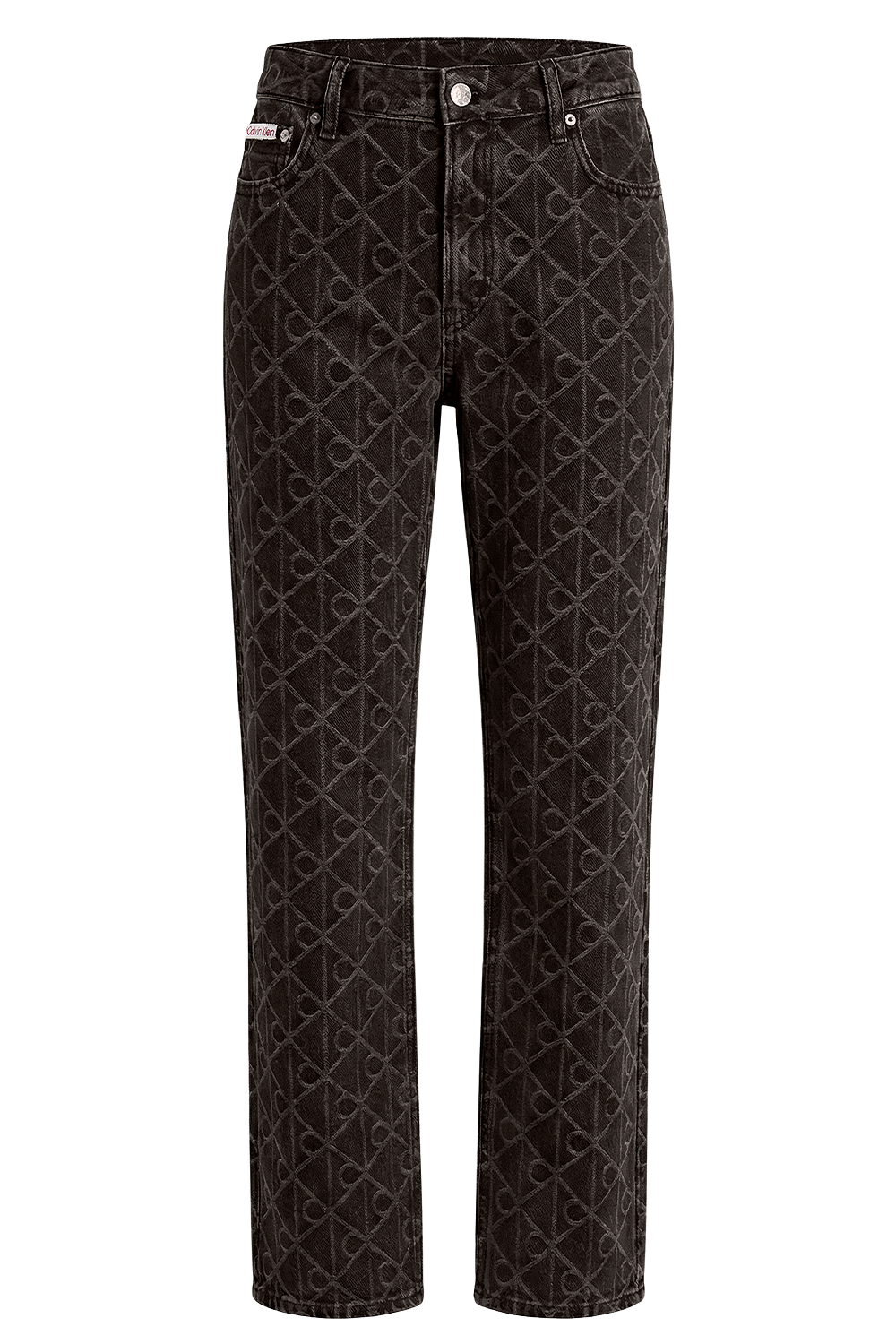 תמונה קידמית של מכנסי ג'ינס בגזרה ישרה