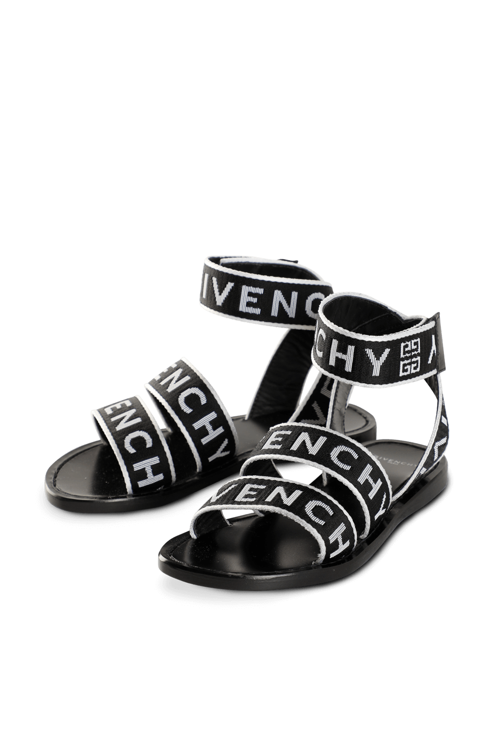 תמונה אחורית של מידות 28-33 סנדלי רצועות עם לוגו