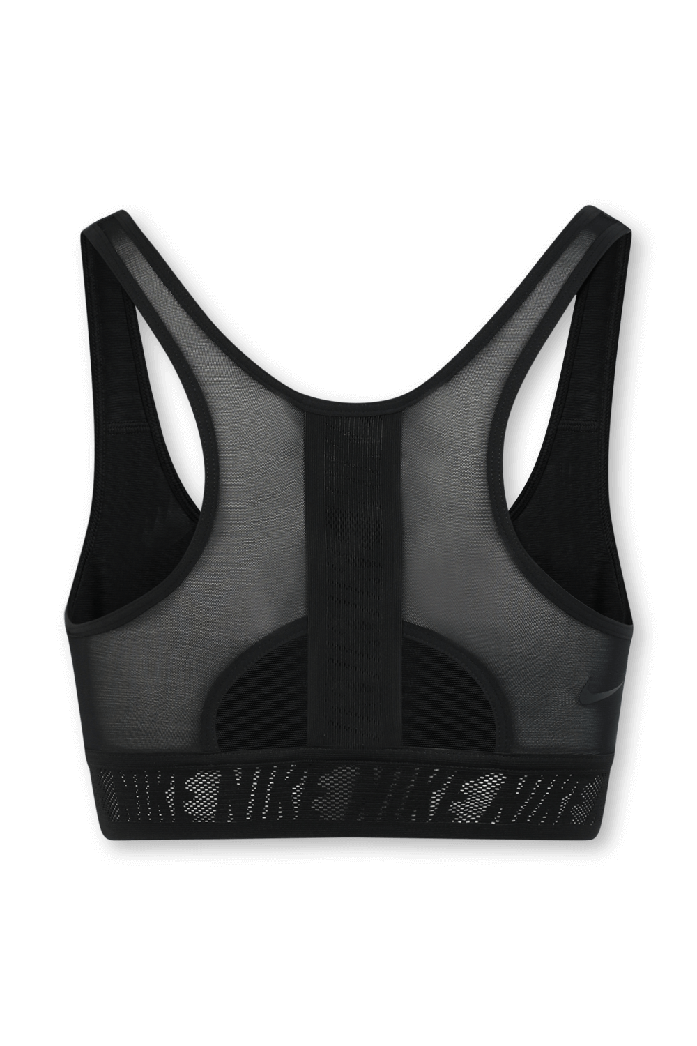 תמונה אחורית של טופ ספורטיבי דריי-פיט רשת אחורית בגוון שחור