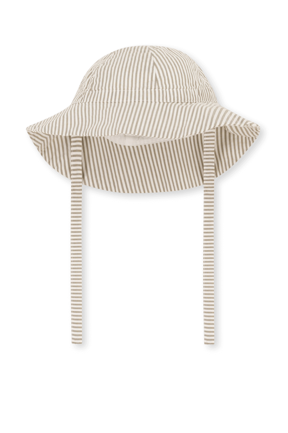 תמונה קידמית של כובע פסים עם שרוכים - גילאי 3-24 חודשים