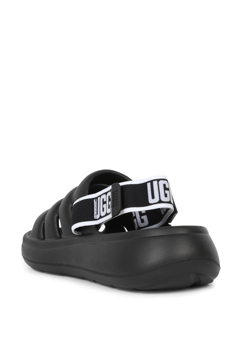 תמונה אחורית של סנדלי ספורט יה שחורים