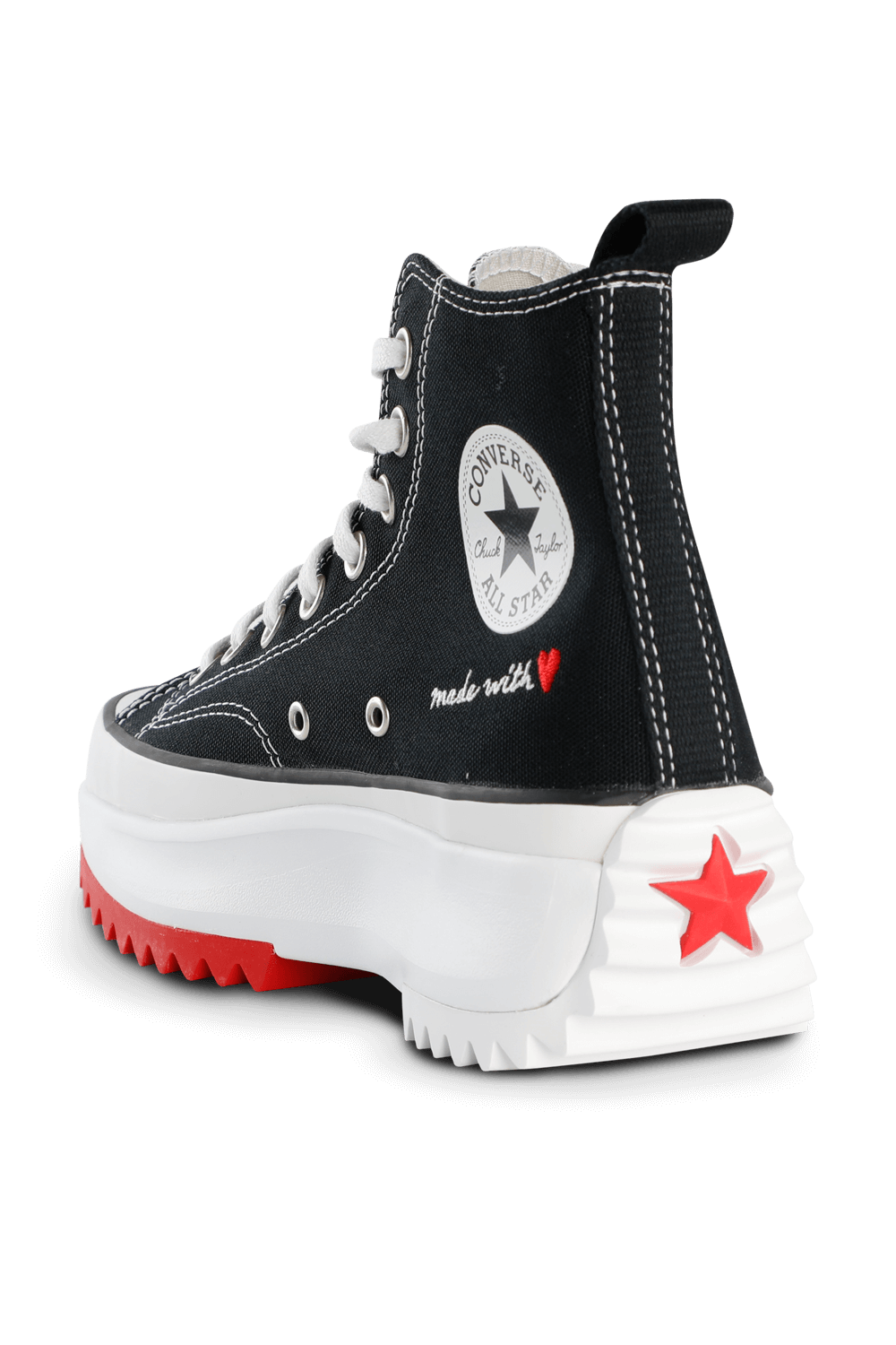 תמונה אחורית של Valentine's Day Run Star Hike High Top in Black