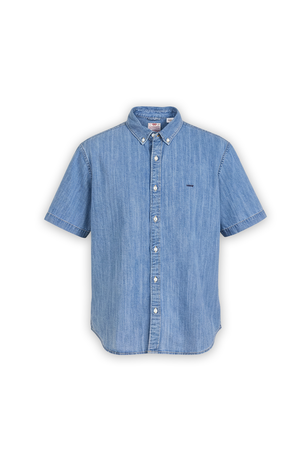 תמונה קידמית של חולצת כפתורים ג'ינס