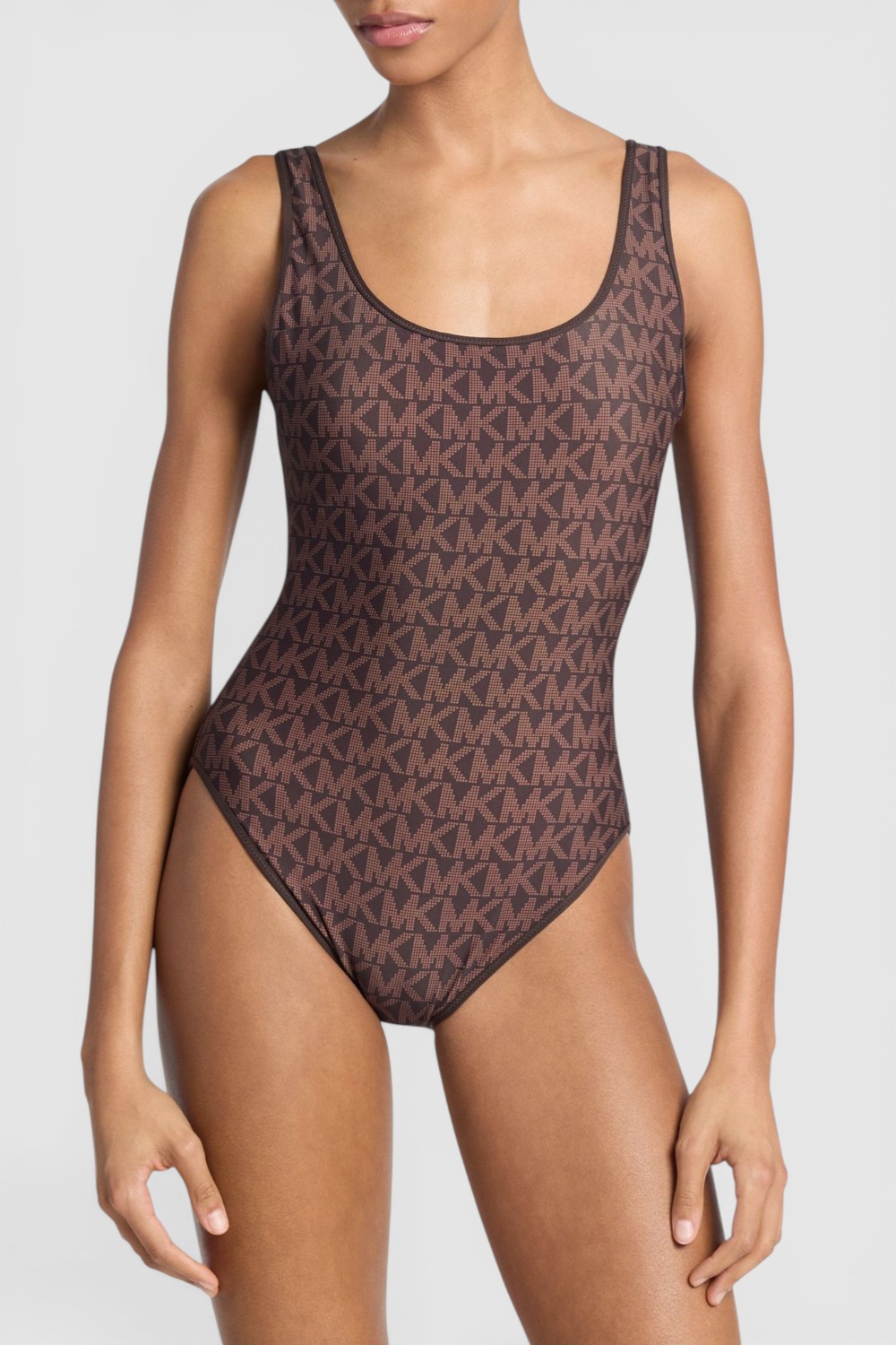 תמונת דוגמן קידמית של בגד ים שלם דו צדדי