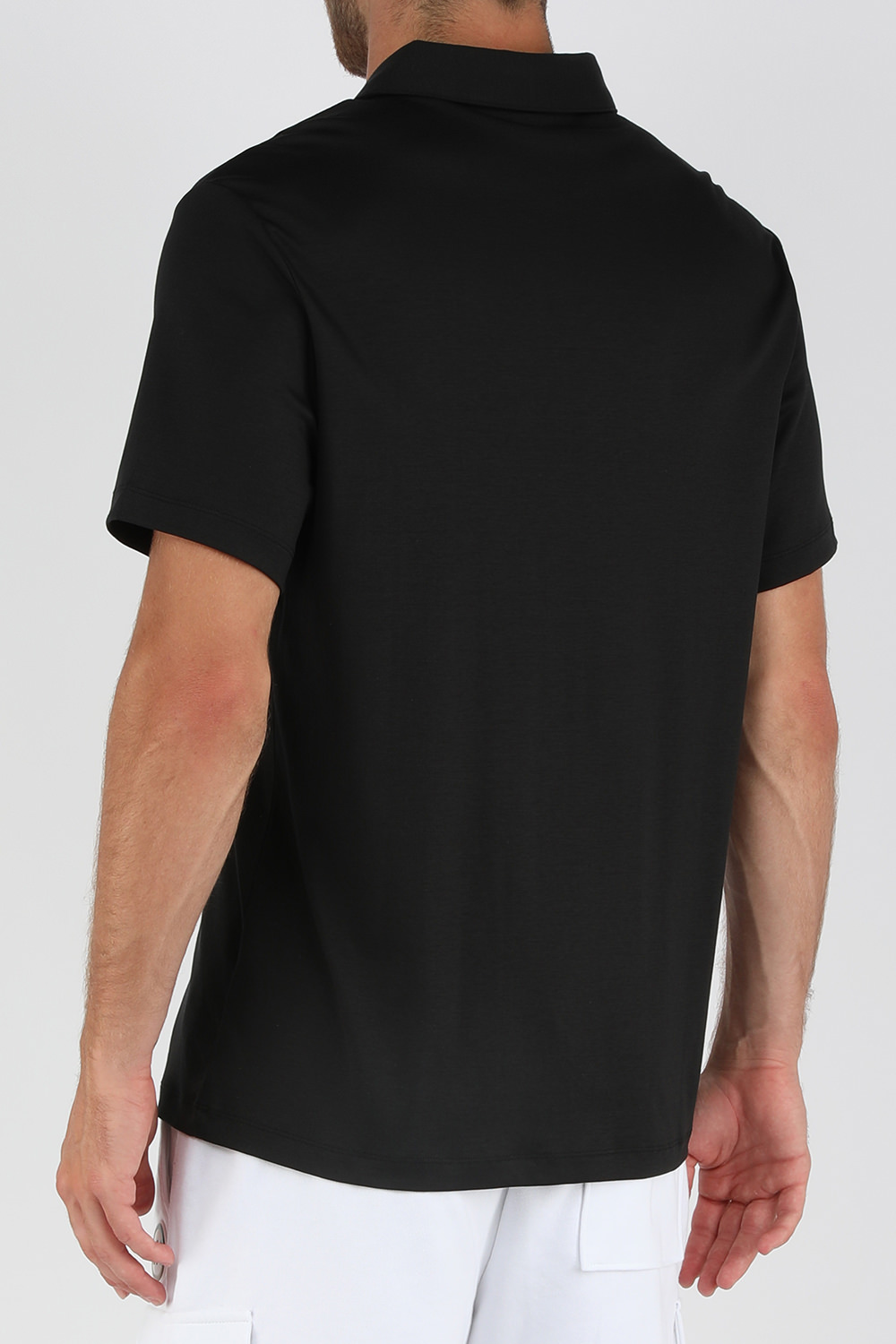 חולצת פולו קצרה מכותנה עם לוגו רקום MICHAEL KORS