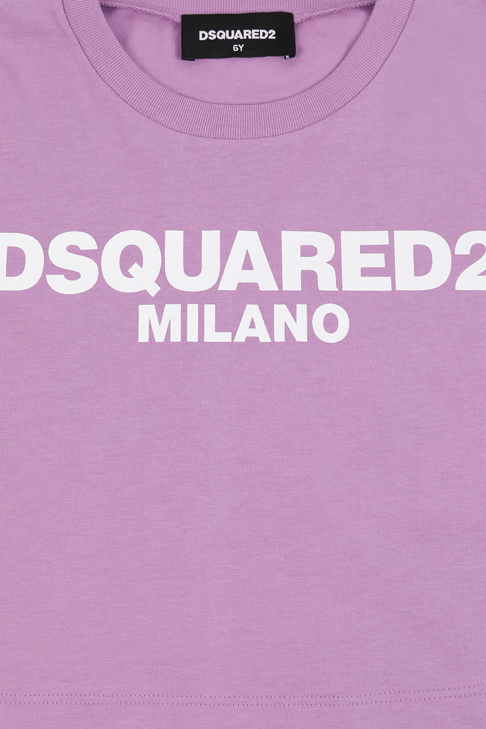 גילאי 4-16 חולצת לוגו בגוון סגול DSQUARED2 KIDS
