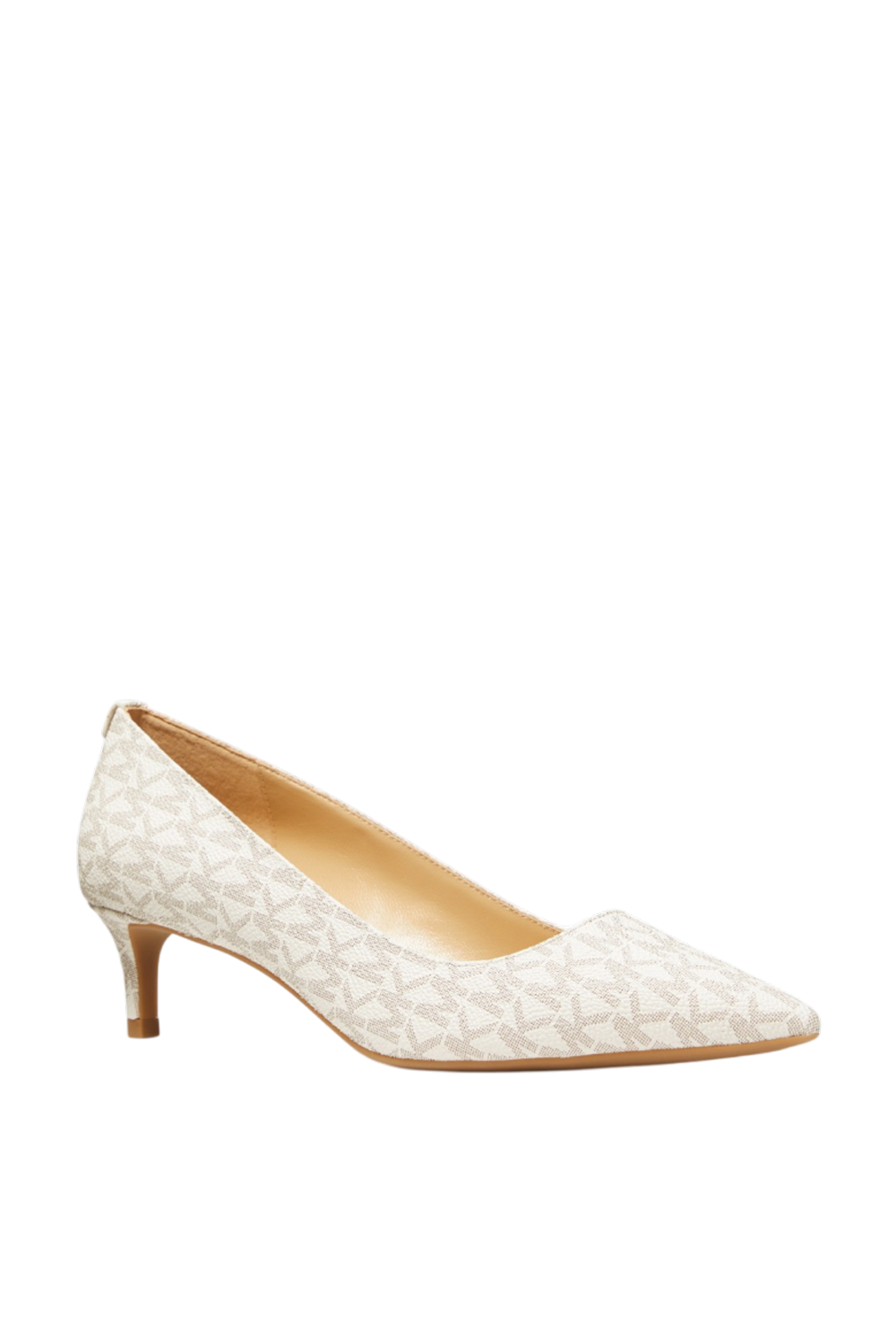 תמונה אחורית של נעלי עקב אלינה מונוגרמיות