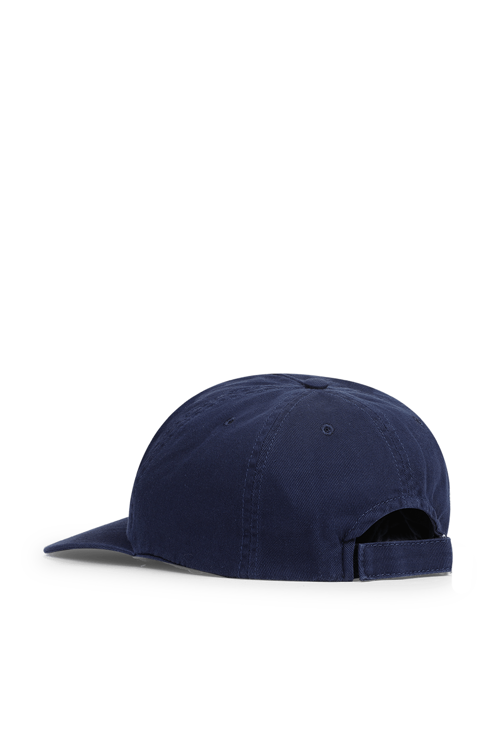 תמונה אחורית של כובע בייסבול עם רקמת לוגו