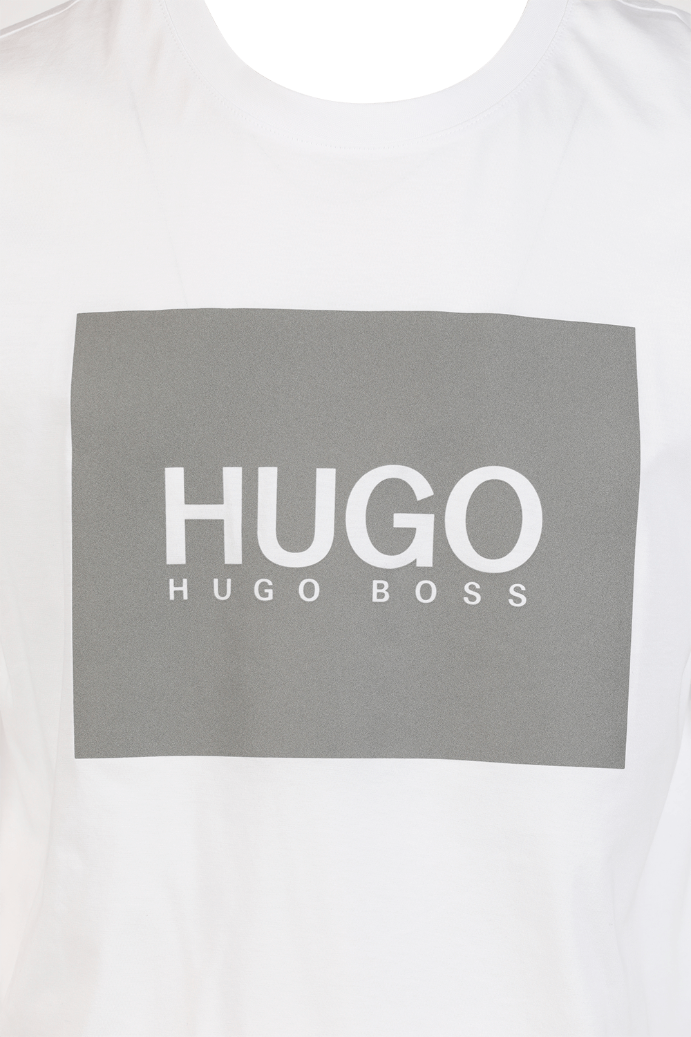 תמונה אחורית של White Tee with Reflective Logo Print