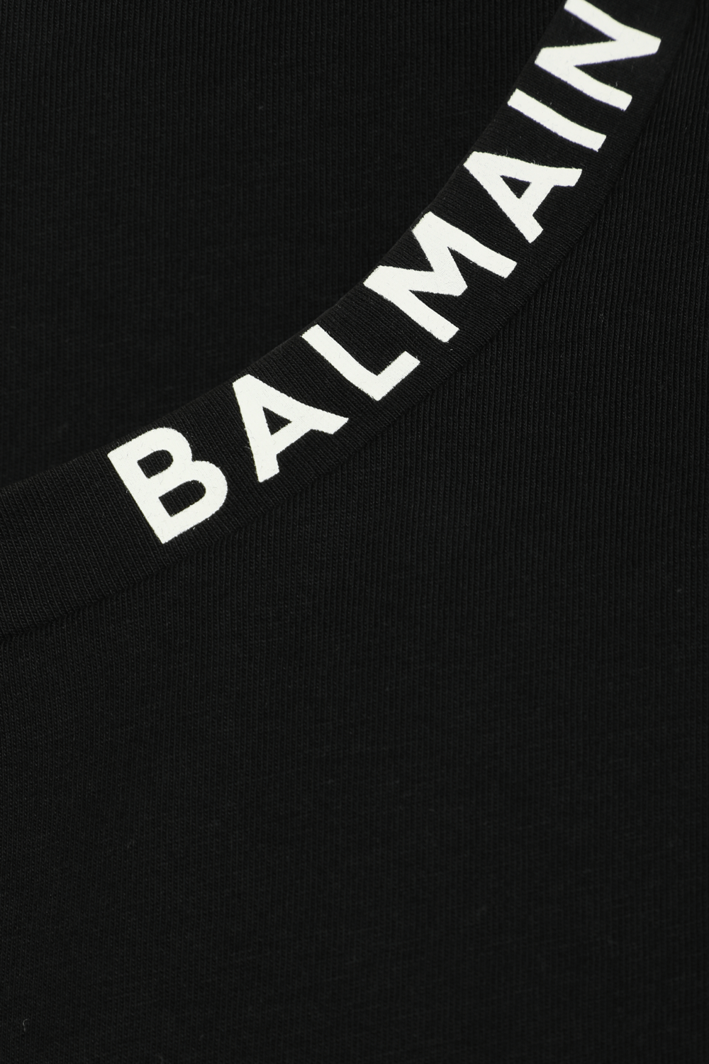 Balmain Print Collar Tshirt in Black BALMAIN