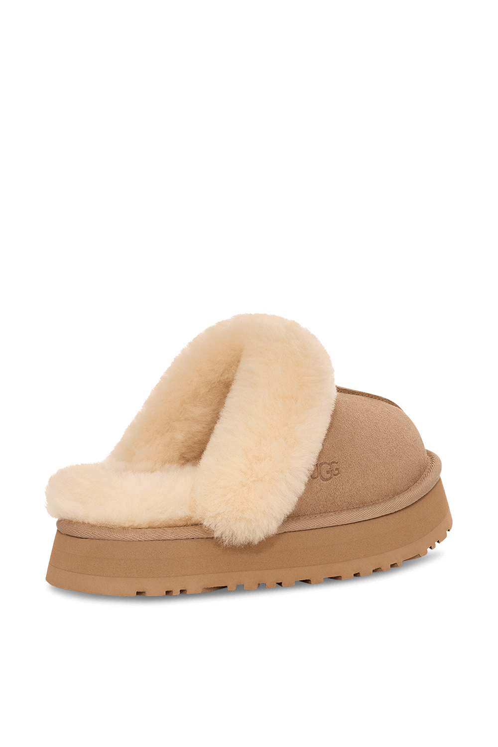 תמונה אחורית של נעלי סליידס פלטפורמה דיסקוואט