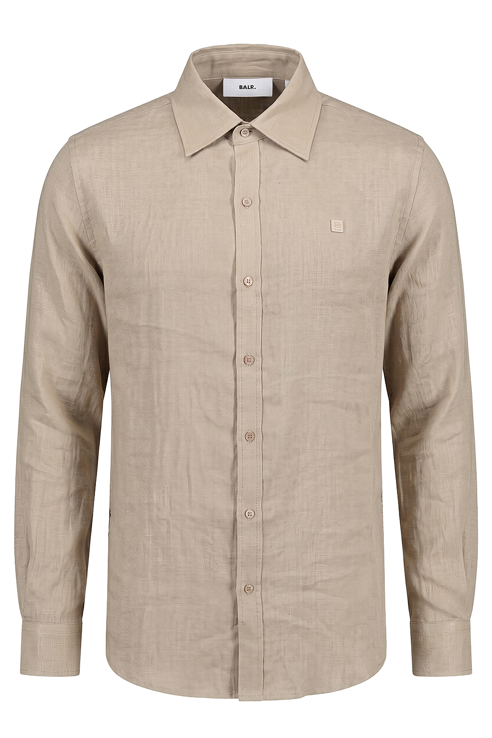 תמונה קידמית של חולצה מכופתרת פשתן